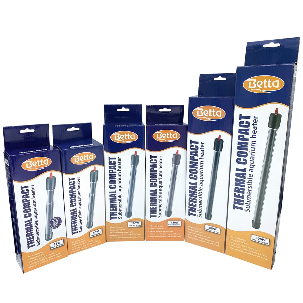 Thermal compact submersible aquarium heater